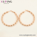 97389 xuping мода просто высокое качество розового золота цвет элегантные женские серьги обруч